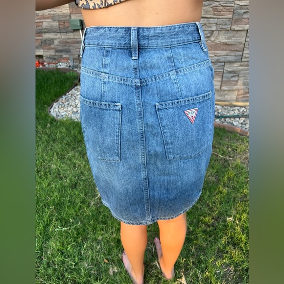 Vintage 90s GUESS High Waisted Skirt Size 26 - Picture 3 of 6